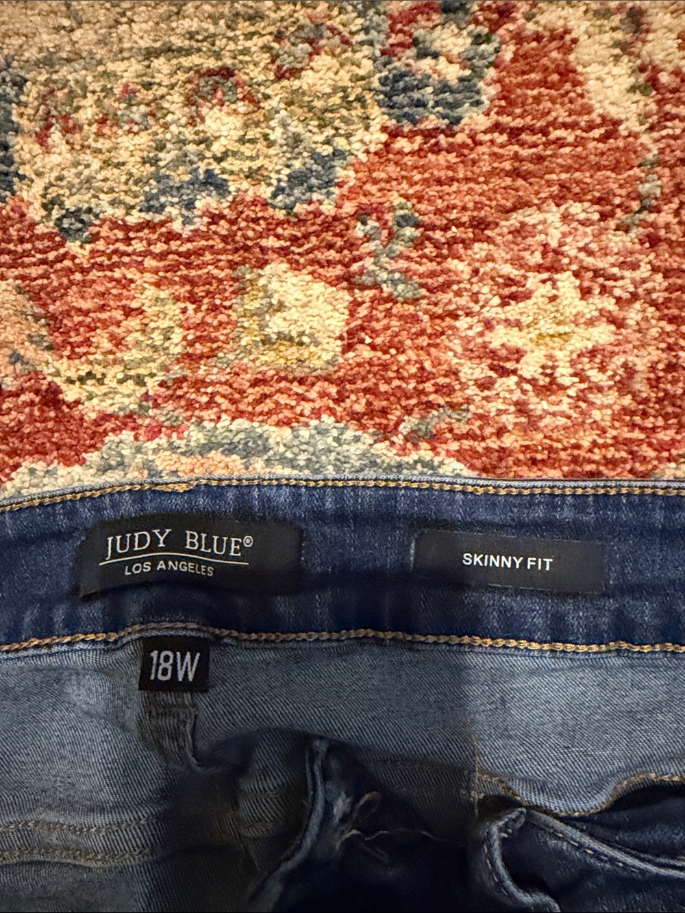 Judy Blue Dark Navy Skinny Jeans with Button-Fly - Picture 2 of 2